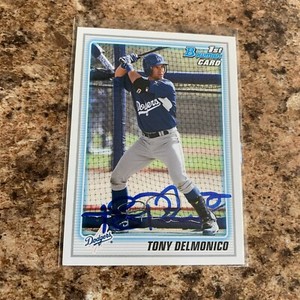 Tony Delmonico Signed 2010 Bowman Rc Auto Los Angeles Dodgers