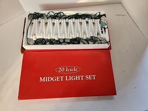 20 Icicle Midget Light Set Of 2 New - Picture 1 of 7