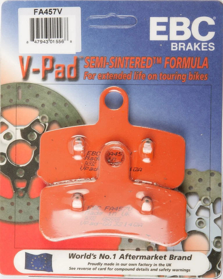 EBC 2012-2016 FLD Dyna Switchback Harley Davidson BRAKE PADS FA457V V-SERIES FA4 - Imagem 1 de 1