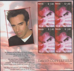 HOJA DE 4 NEVIS Sc #1229.1 CPL MNH - MAGICIAN DAVID COPPERFIELD - Imagen 1 de 1