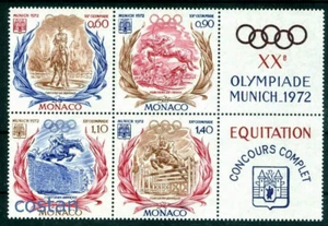 1972 Munich Olympics,Equestrian/Dressage,cross-country run,jump,Monaco,1045,MNH1 - Picture 1 of 1