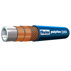 PARKER POLYFLEX 2390N-04V12 HIGH PRESSURE HYDRAULIC HOSE ASSEMBLY, 1/4" X 181" - Picture 1 of 14