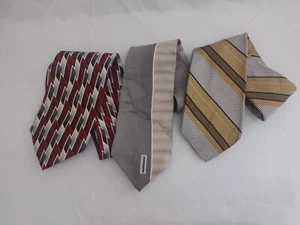 Pierre Cardin Men's Designer Neck Ties 100% Silk Geometric/Stripes - Picture 1 of 4