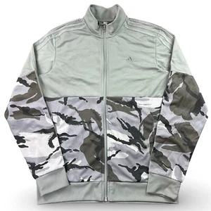 Adidas Track Jacket Full Zip Tan Camouflage Athletic Streetwear Men's Medium - Picture 1 of 5