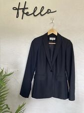 Calvin Klein Women's Size 2 Navy Striped Button Blazer Suit Jacket Career