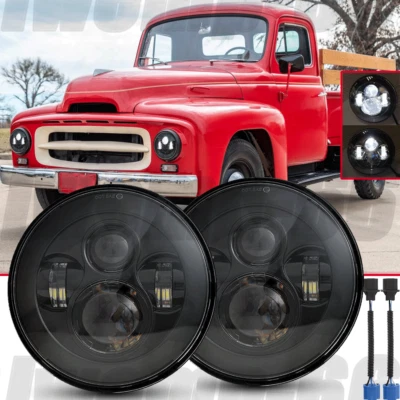 Faros redondos LED de haz alto/bajo para International Harvester serie R 2 piezas 7" Foto 1 de 4