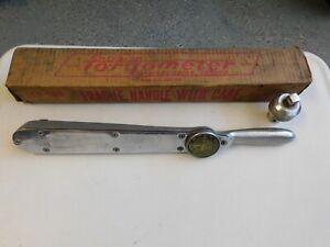 Vintage Snap-On 1/2" Drive Torqometer TQ-150 & Snap-On 67 Ratcheting Adapter
