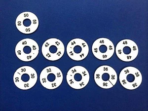 CLOTHING SIZE DIVIDERS- MENS- 30,32,34,36,38,40,42,44,46,48,50 **2 EACH SIZE** - Picture 1 of 2