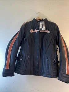 Harley-Davidson® Women's Leather Jacket Vanocker Waterproof XL Tall 98004-20VL - Picture 1 of 15