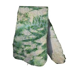 authentic Aurora Salmon Skin Hide Leather Lifted Scales Craft Supply Green #14-3