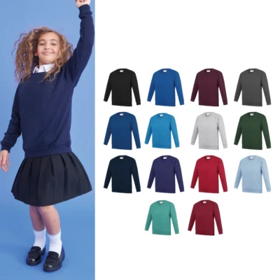 AWDis Academy Kinder Raglan Sweatshirt AC001J - Junge Mädchen Uniform Pullover