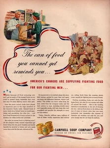 1943 CAMPBELL SOUP COMPANY Canners providing fighting food for our fighting men - Picture 1 of 1