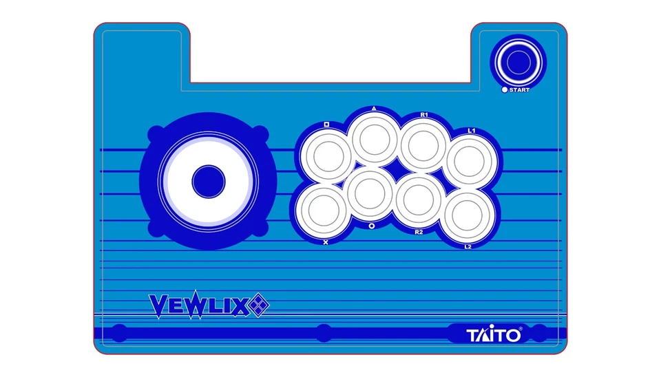 HORI ALPHA PS5 Fightstick Custom artwork (ONLY) VEWLIX BLUE - Image 1 of 1