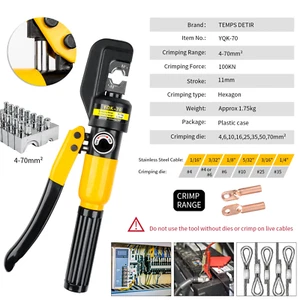 16 Ton 8 Dies Hydraulic Crimper Crimping Tools Wire Battery Cable Lug Terminal - Picture 1 of 15