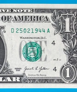 25 February 1944 : D 25021944 A BIRTHDAY Note $1 One Dollar Bill *Uncirculated* - Picture 1 of 3