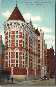 Postal de la ciudad de Nueva York de la década de 1960 "Las tumbas y el edificio del tribunal penal" - sin usar - Imagen 1 de 2