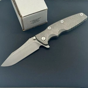 Hinderer Eklipse 3.5" Hollow Grind Spearpoint Full Titanium Triway Knife - Picture 1 of 3