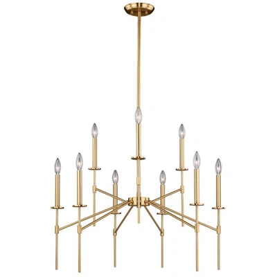 Kedzie 9-Light Chandelier in Industrial and Candle Style 31.75 Inches Tall and - Image 1 of 4