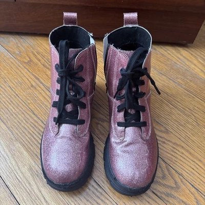 Botas de Combate UGG Ashton Addie Rosa Brillo Talla 4 Niño Grande  Foto 1 de 4