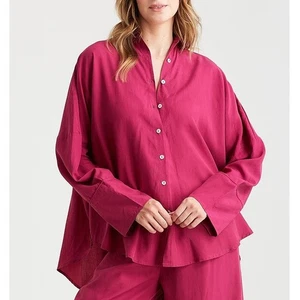 Camisa Pijama Papinelle Talla Grande L Rosa Amelie Manga Larga Gran Tamaño Calce Relajado - Imagen 1 de 11