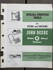 Vtg John Deere Special Testing & Service Tools R Diesel Tractor Brochure - Picture 1 of 5
