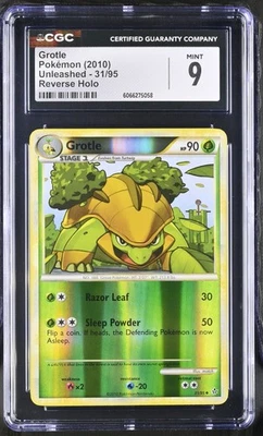CGC 9 MINT Grotle 2010 Unleashed 31/95 Reverse Holo Pokemon Card - Image 1 of 2