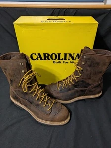 NEW Carolina 8" Waterproof CA9824 Steel Toe LOGGER BOOTS Men's Size 13 - Picture 1 of 10