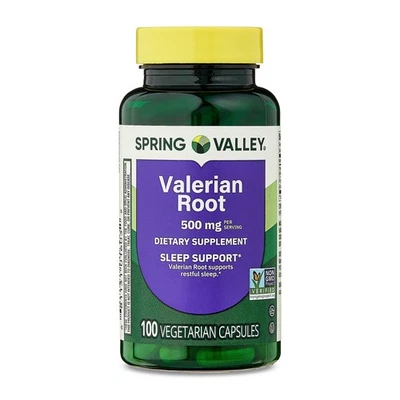 Spring Valley Valerian Root 500 mg Capsules, Sleep & Stress Support, 100 Count - Image 1 of 4