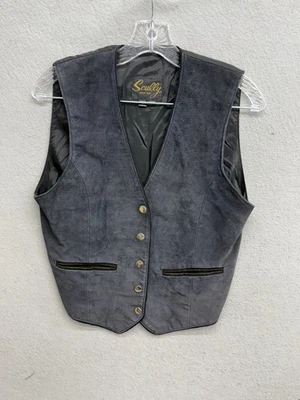 Scully Women's Medium Blue Western Vest Snap Front Pockets - Image 1 of 4