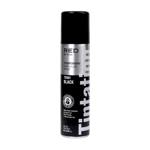 Red by Kiss Tintation Temporary Hair Color Spray, Instant Gray Root Black  - Picture 1 of 7