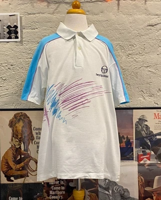 POLO vintage 80's SERGIO TACCHINI MATS WILANDER tg. 4 circa S/M made Italy RARE  - Image 1 of 4