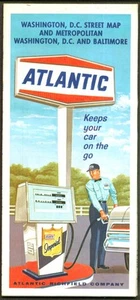 Atlantic Gasoline Road Map Washington DC Metro 1967 - Picture 1 of 1