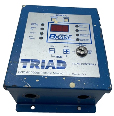 TRIAD CONTROLS BM-1600 BRAKE MONITOR 117VAC 50/60HZ BM1600 MADE IN USA 🎯 - Image 1 of 4