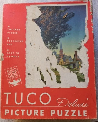 Tuco Deluxe Picture Puzzle "The Old Home Town" 300-500 thick pcs, 16"x 20", All - Image 1 of 4
