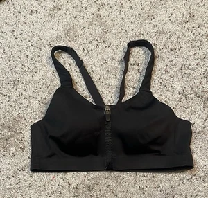 Victoria’s Secret Sport 34B Black Zip Up Sports Bra - Picture 1 of 5