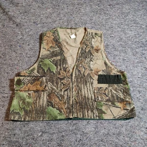 Vintage Men's Quilted Outdoor Realtree Camo Hunting Vest Zip Up Size XXL - Picture 1 of 7