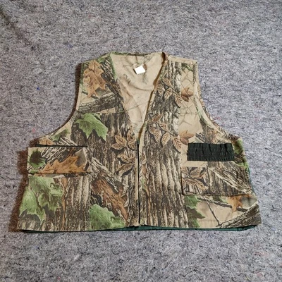 Vintage Men's Quilted Outdoor Realtree Camo Hunting Vest Zip Up Size XXL - Image 1 of 4