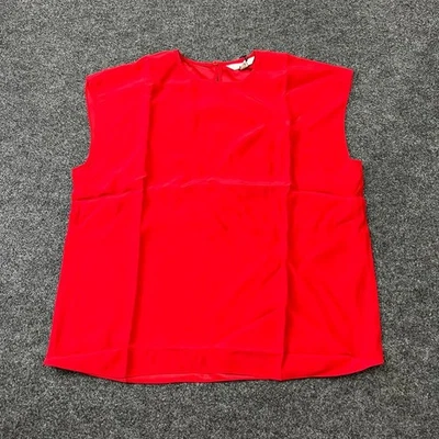 Top de seda esencial Banana Republic para mujer talla XS rojo 538187  Foto 1 de 4