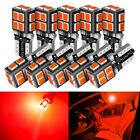 Auxito 10X Red T10 Wedge Smd Led Interior Light Bulbs W5w 2825 192 168 194 Lamps