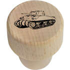 19Mm 'M4 Sherman Tank' Wooden Bottle Stopper / Cork (Bs00018591)