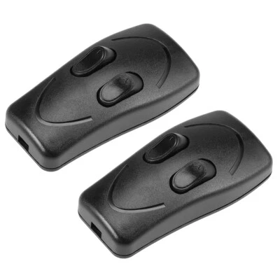 Inline Cord Switch AC 250V 1A Duplex Lamp Light Rocker Switch Black, 2pcs - Image 1 of 3