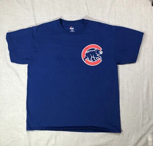 Chicago Cubs Mens Large MLB Majestic Blue Cotton Russell #27 - Picture 1 of 5