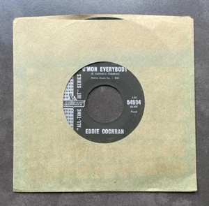 7" Eddie Cochran - C'mon Everybody / Somethin' Else - US Liberty - Imagen 1 de 2