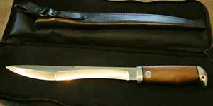 AIR Zlatoust BOYAR Knife Large Survival Camping Walnut Handle Made in Russia - Picture 1 of 17