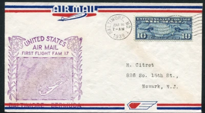 USA (23835): 1938 First Flight Cover Baltimore-Bermuda - Image 1 of 2