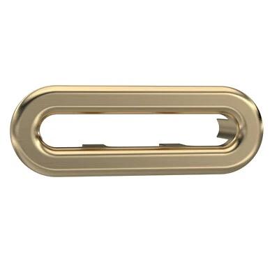 Nuie Brushed Brass Oval Overflow Cover for Bathroom Sink 54mm ABS Modern - Image 1 of 4