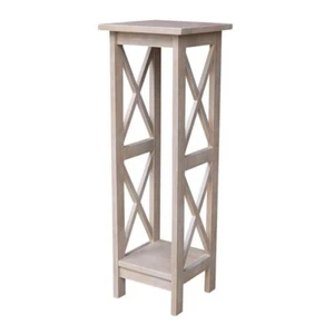 Tall Plant Stand For Indoor Display Shelf Small Narrow Corner Accent Table Wood - Picture 1 of 6