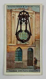 Golpeadores de puerta interesantes Churchmans 1928 #4 Thomas Carlyle's Knocker 123E - Imagen 1 de 2