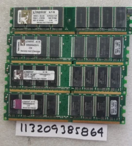 4GB KIT4X 1GB PC2700 DDR 333 Mhz Low density memory 2Rx8  DIMM DDR1 RAM INTEL - Picture 1 of 1