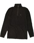 CHAMPION Womens Zip Neck Fleece Jumper UK 18 XL Black Polyester GL07